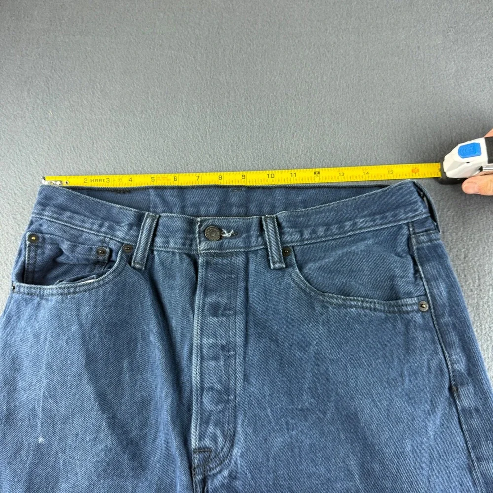 Levis 501XX Jeans Men's 34x34 (Fits 32x32) Blue Button Fly Shrink To Fit Indigo